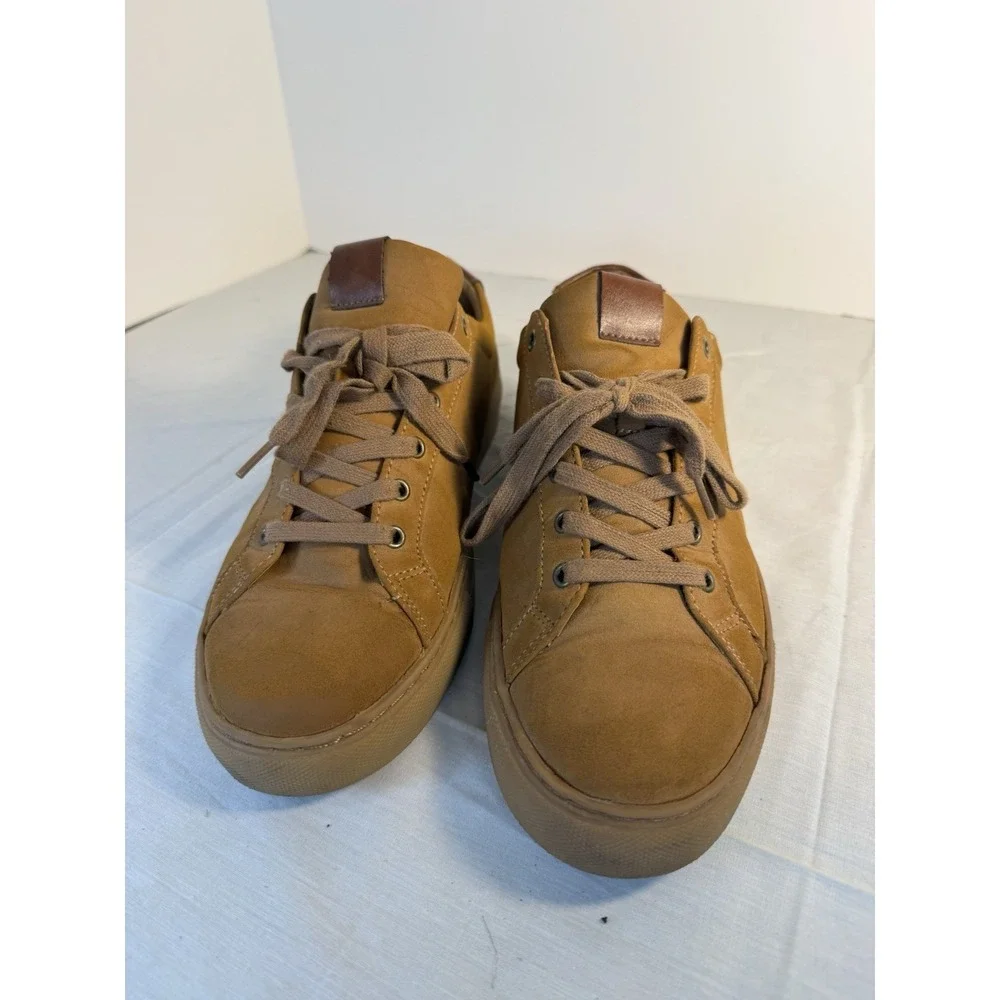 Goodfellow & Co. Khalil Casual Brown Faux Leather Lace Up Loafer Shoes 11